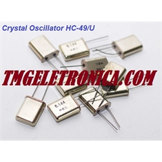 Cristal Oscilador HC-49/U - Lista de 4MHZ até 4.999mhz, Crystal Oscillator Frequency 4.0MHz up to 4.999mhz - Metalic 2Pinos - Cristal Oscilador HC-49/U - 4MHZ, 4.0Mhz